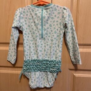 Ruffle Butts one-piece rash guard 3T